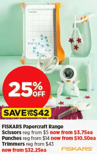 Spotlight FISKARS Papercraft Range offer