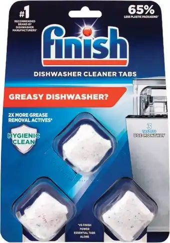 Coles Finish Dishwasher Cleaner Tablets 3 Pack offer