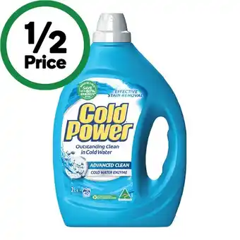 Woolworths Cold Power Laundry Liquid 2 Litre or Powder 2 kg offer