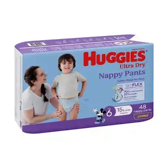 Woolworths Huggies Ultra Dry Nappy Pants Pk 48-62 offer