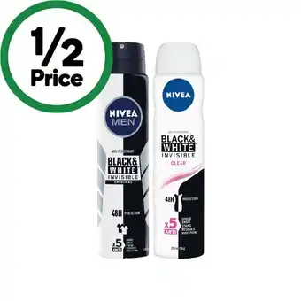 Woolworths Nivea Aerosol Antiperspirant Deodorant 250ml offer