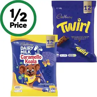 Woolworths Cadbury Sharepacks 144-180g offer
