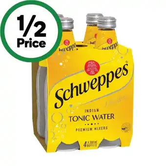 Woolworths Schweppes Mixers or Mineral Water 4 x 300ml offer