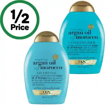 Woolworths OGX Shampoo or Conditioner 385ml offer