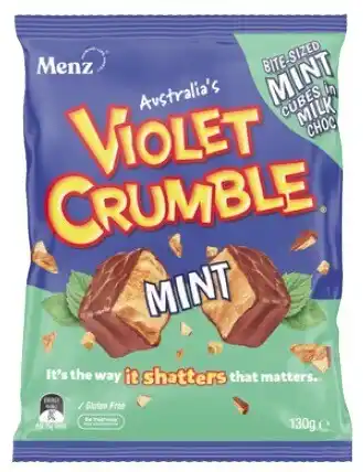 Coles Violet Crumble Choc Honeycomb 120g-150g offer