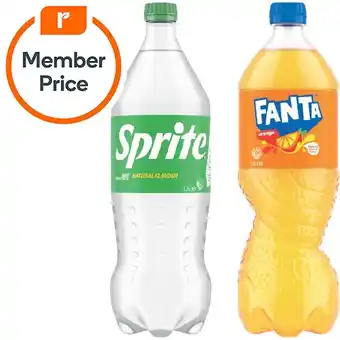 Woolworths Sprite or Fanta Soft Drink Varieties 1.25 Litre offer