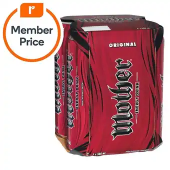Woolworths Mother Energy Drink 4 x 500ml offer