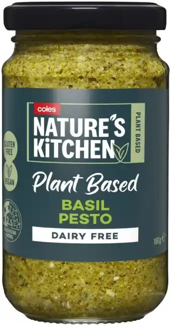 Coles Coles Nature's Kitchen Basil Pesto 180g offer