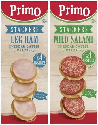 Coles Primo Stackers 45g-50g offer