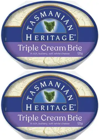 Coles Tasmanian Heritage Triple Cream Brie 125g offer