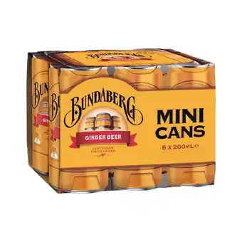 Bundaberg Mini Cans 6 x 200ml