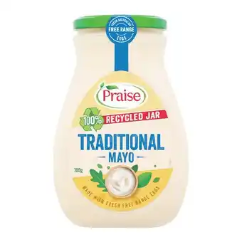 Woolworths Praise Mayonnaise Traditional Creamy 700g offer