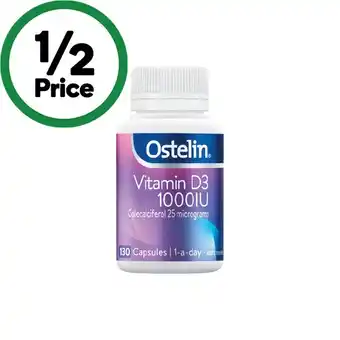 Woolworths Ostelin Vitamin D3 1000iu Capsules Pk 130^ offer