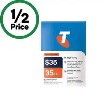 Woolworths Telstra $35 Starter Pack† offer