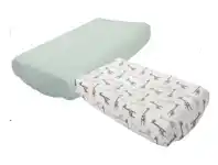 The Peanut Shell Uptown Giraffe Bassinet Fitted Sheet 2 Pack