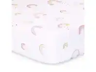 Baby Bunting The Peanut Shell Rainbow Sprinkles Cot Fitted Sheet Rainbow offer