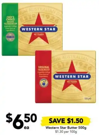 Drakes Western Star Butter 500g offer