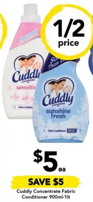 Cuddly Concentrate Fabric Conditioner 900ml-1lt