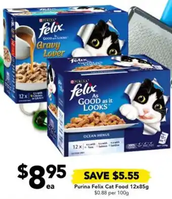 Drakes Purina Felix Cat Food 12x85g offer