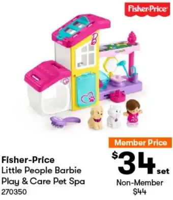 BIG W Fisher-Price Little People Barbie Play & Care Pet Spa offer