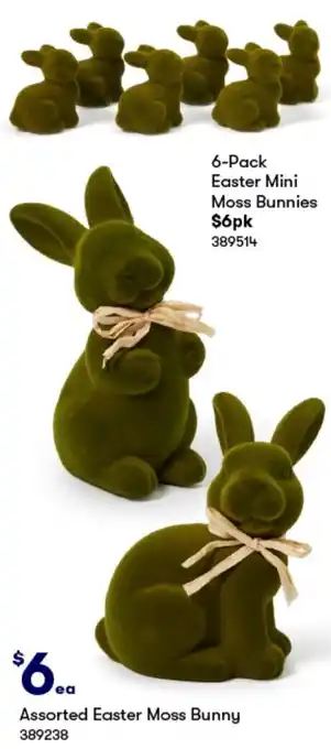 BIG W Assorted Easter Moss Bunny offer