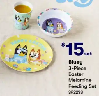 BIG W Bluey 3-Piece Easter Melamine Feeding Set offer