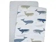 Lolli Living Oceania Bassinet Fitted Sheet 2 Pack