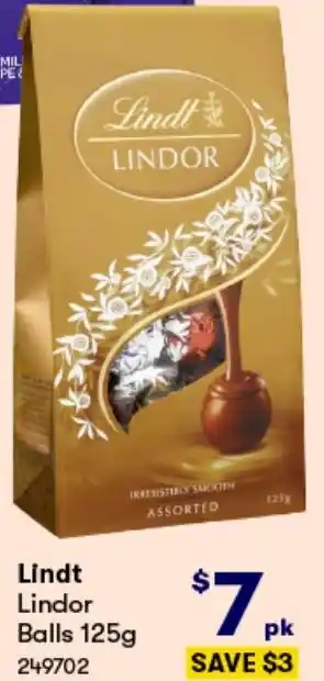 BIG W Lindt Lindor Balls 125g offer