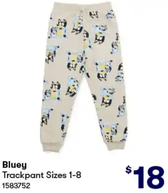 BIG W Bluey Trackpant Sizes 1-8 offer