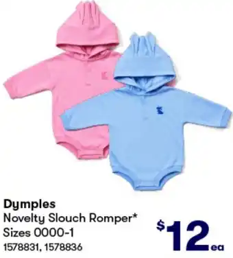 BIG W Dymples Novelty Slouch Romper* Sizes 0000-1 offer