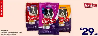 BIG W Woofbix Dry Dog Food Varieties 15kg offer