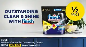BIG W Finish 46-Pack Ultimate Pro Dishwashing Tablets offer