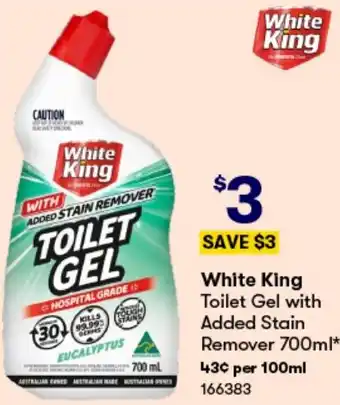 BIG W White King Toilet Gel with Added Stain Remover 700ml offer
