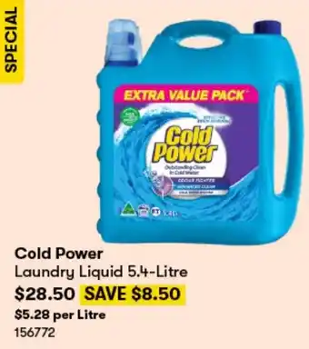 BIG W Cold Power Laundry Liquid 5.4-Litre offer