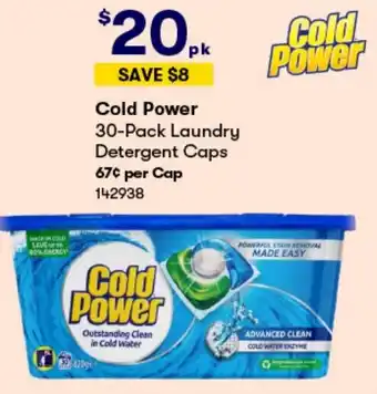 BIG W Cold Power 30-Pack Laundry Detergent Caps offer