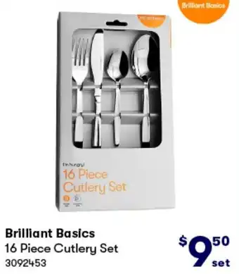 BIG W Brilliant Basics 16 Piece Cutlery Set offer