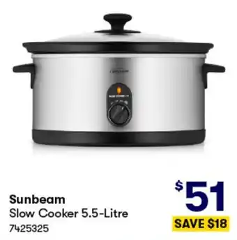 Sunbeam Slow Cooker 5.5-Litre