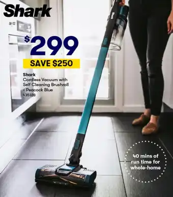 BIG W Shark Cordless Vacuum with Self Cleaning Brushroll - Peacock Blue offer