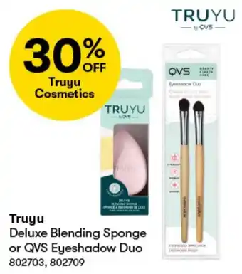 BIG W Truyu Deluxe Blending Sponge or QVS Eyeshadow Duo offer
