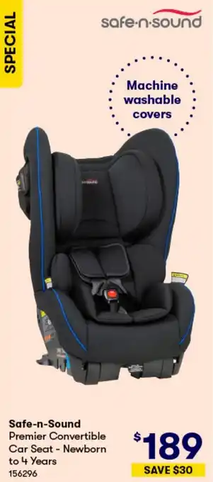 Safe-n-Sound Premier Convertible Car Seat - Newborn to 4 Years