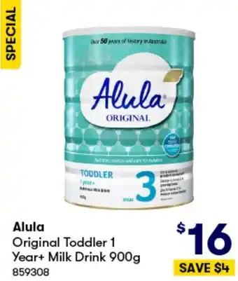 BIG W Alula Original Toddler 1 Year + Milk Drink 900g offer