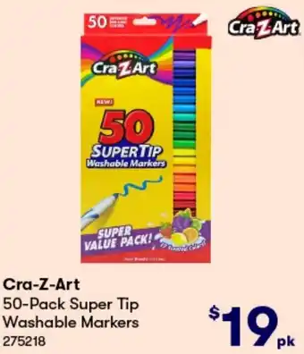 BIG W Cra-Z-Art 50-Pack Super Tip Washable Markers offer