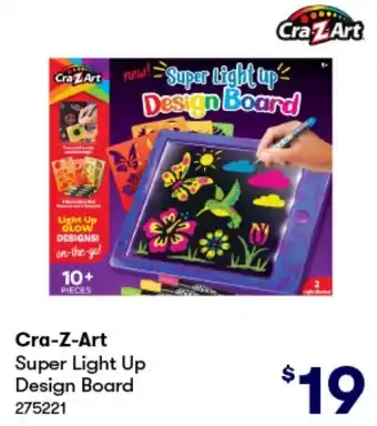 BIG W Cra-Z-Art Super Light Up Design Board offer