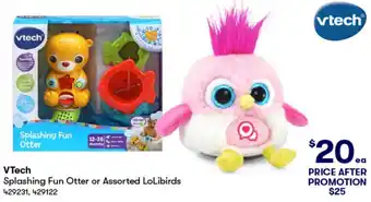 BIG W VTech Splashing Fun Otter or Assorted Lolibirds offer