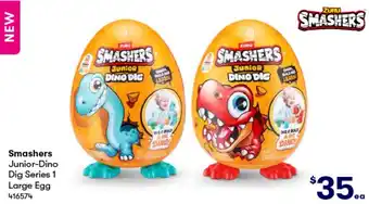 BIG W Smashers Junior-Dino Dig Series 1 Large Egg offer
