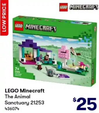 BIG W LEGO Minecraft The Animal Sanctuary offer