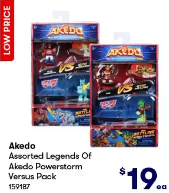 BIG W Akedo Assorted Legends Of Akedo Powerstorm Versus Pack offer