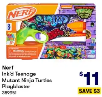 BIG W Nerf Ink'd Teenage Mutant Ninja Turtles Playblaster offer