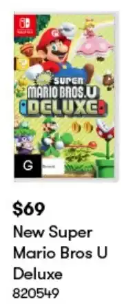 BIG W New Super Mario Bros U Deluxe offer