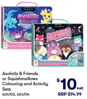 BIG W Axolotls & Friends or Squishmallows Colouring and Activity offer